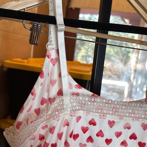 JESSICA SIMPSON PJ RED HEART VALENTINE LACE TOP SIZE LARGE - Picture 8 of 8